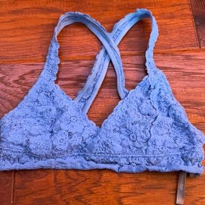 Aerie Intimates & Sleepwear Blue Lace Bralette. Beautiful detail. Size S.